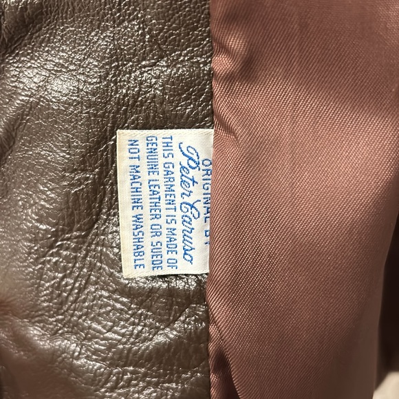 Brown Leather Jacket (Peter Caruso) - Picture 3 of 4